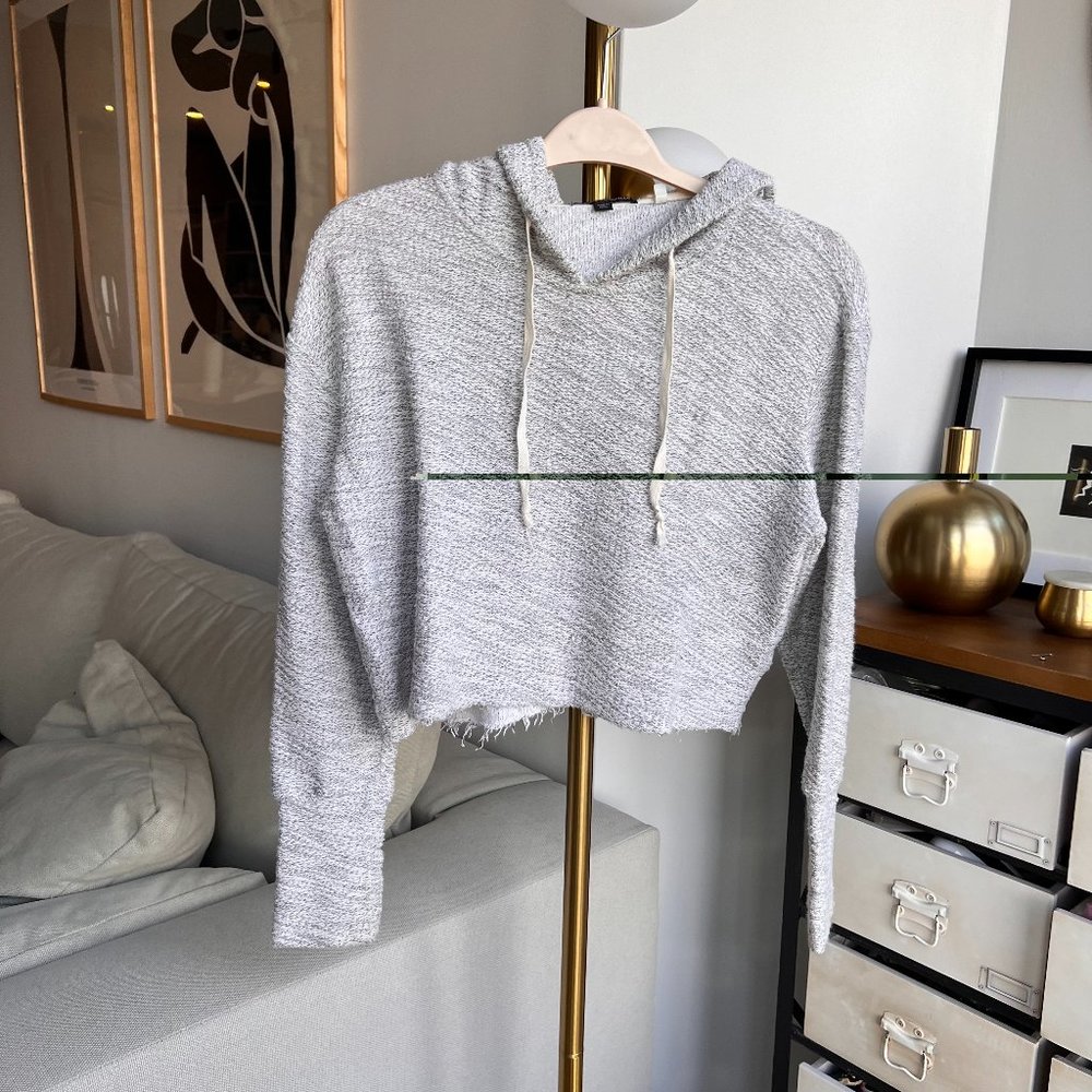 Brandy Melville knit cropped hoodie